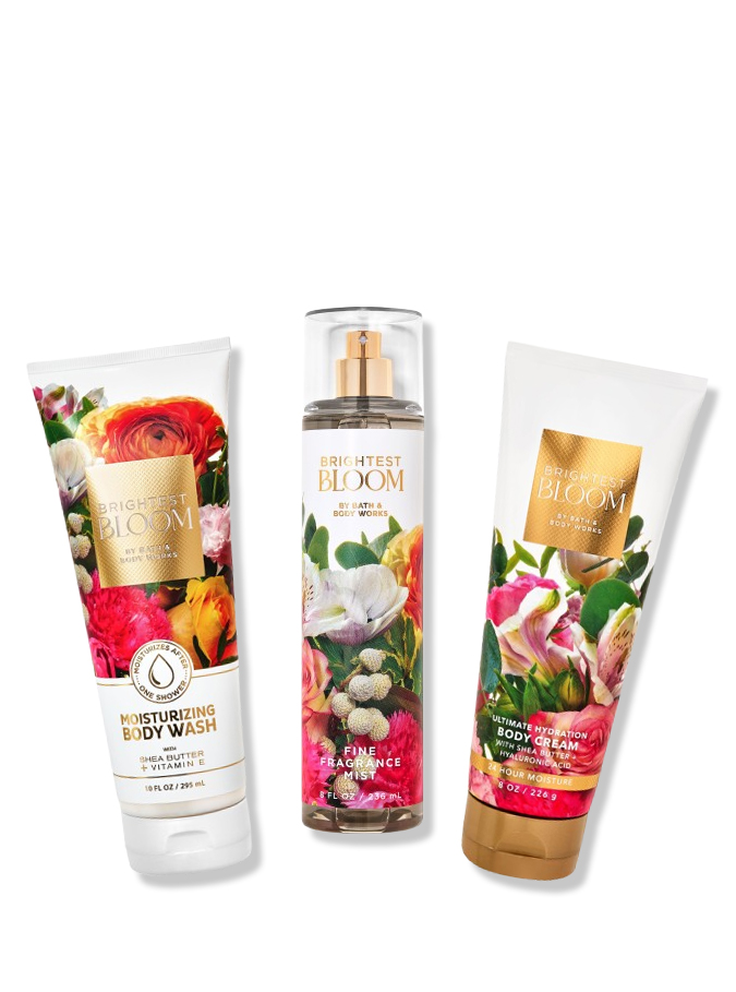 Brightest Bloom Moist. Body Wash, Mist & Cream Combo Brightest Bloom Moist. Body Wash, Mist & Cream Combo