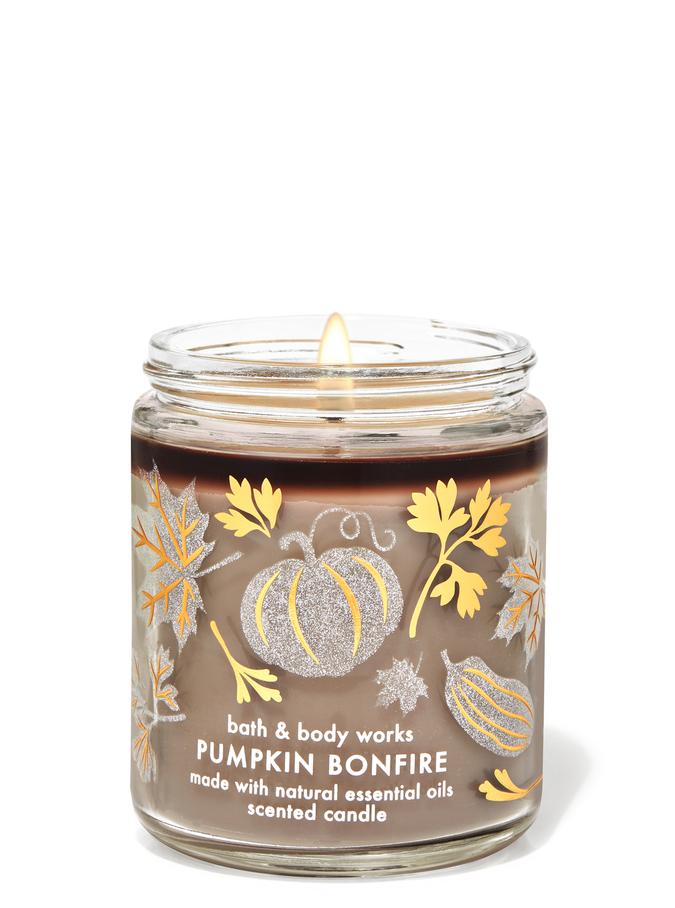 bath and body works pumpkin bonfire candle