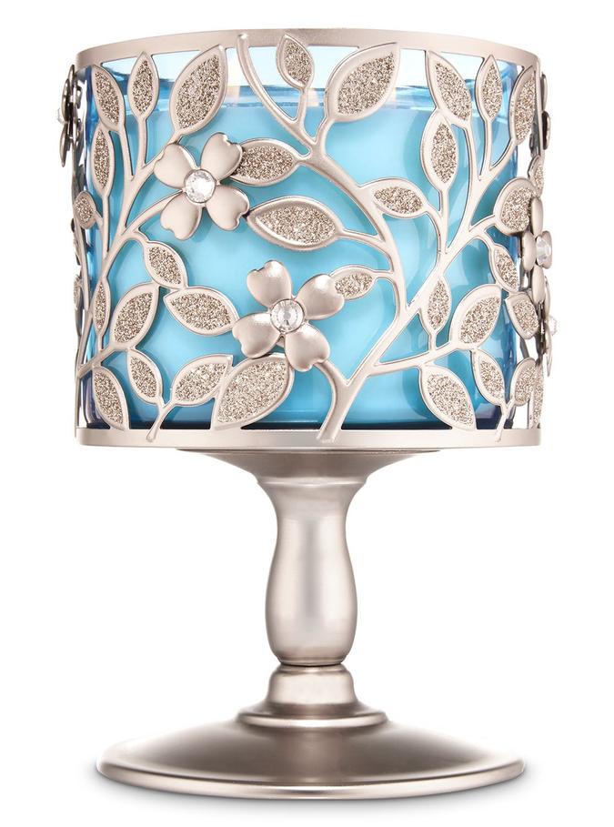 Dogwood Pedestal 3-Wick Candle Holder Dogwood Pedestal 3-Wick Candle Holder